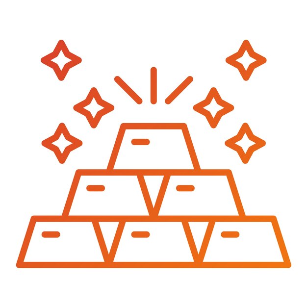 Diseño vectorial Estilo de icono de oro