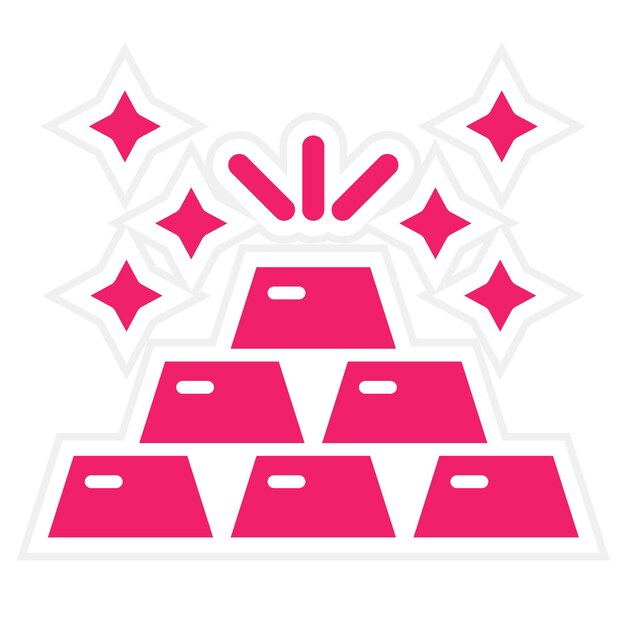 Diseño vectorial Estilo de icono de oro