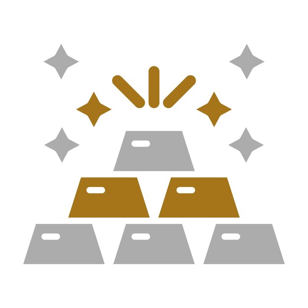 Diseño vectorial Estilo de icono de oro