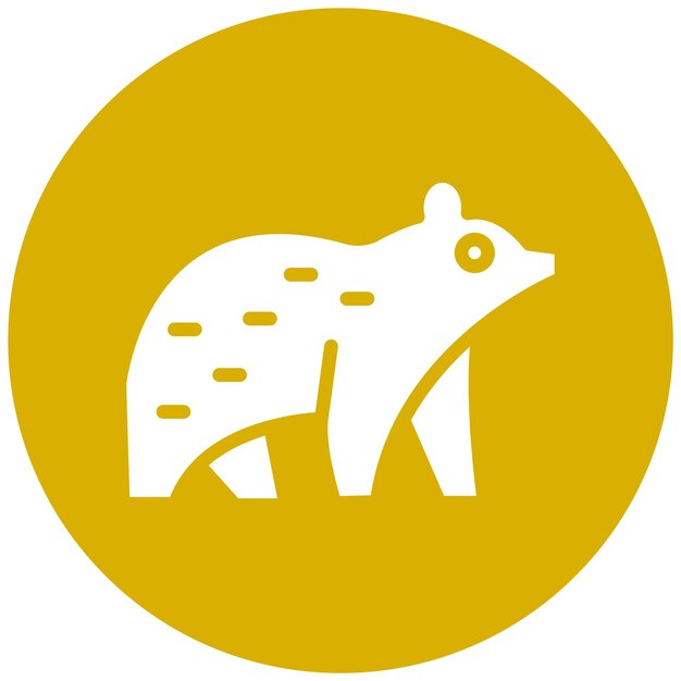 Vector diseño vectorial estilo del icono del oso polar