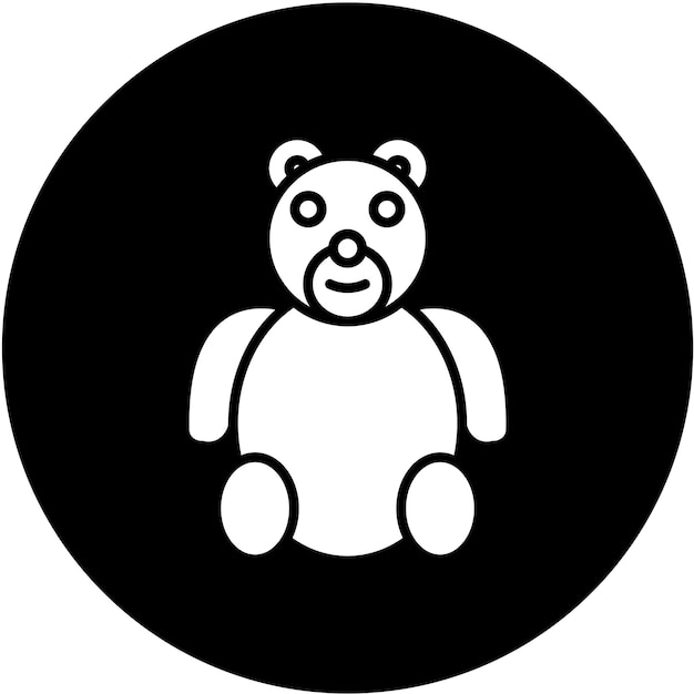 Diseño vectorial Estilo de icono de oso relleno