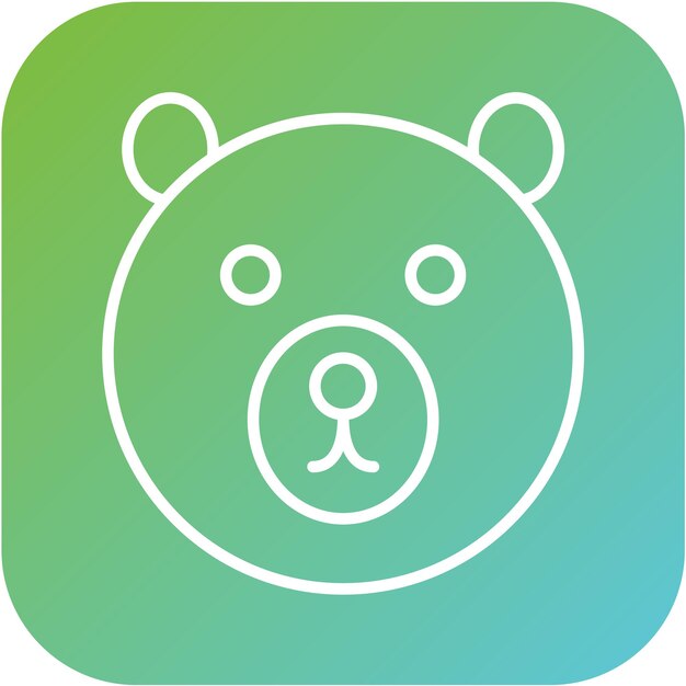 Diseño vectorial Estilo del icono del oso