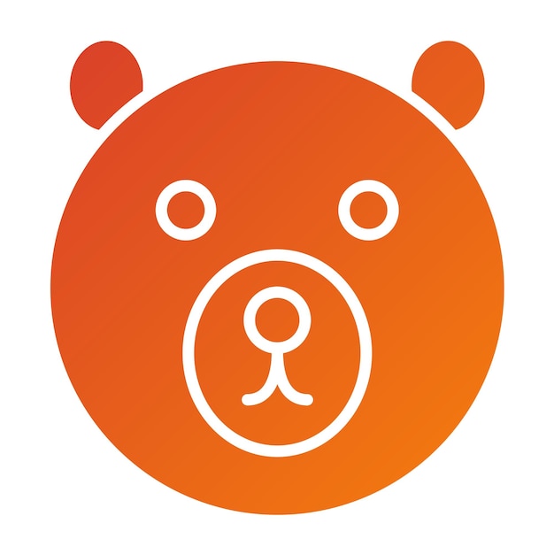 Diseño vectorial Estilo del icono del oso