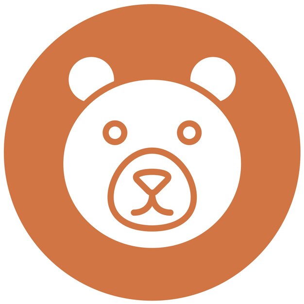 Diseño vectorial Estilo del icono del oso