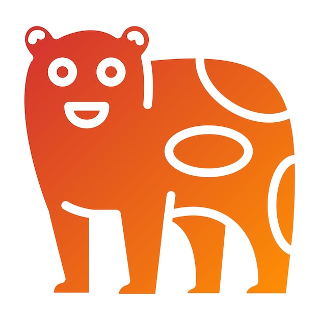 Diseño vectorial Estilo del icono del oso