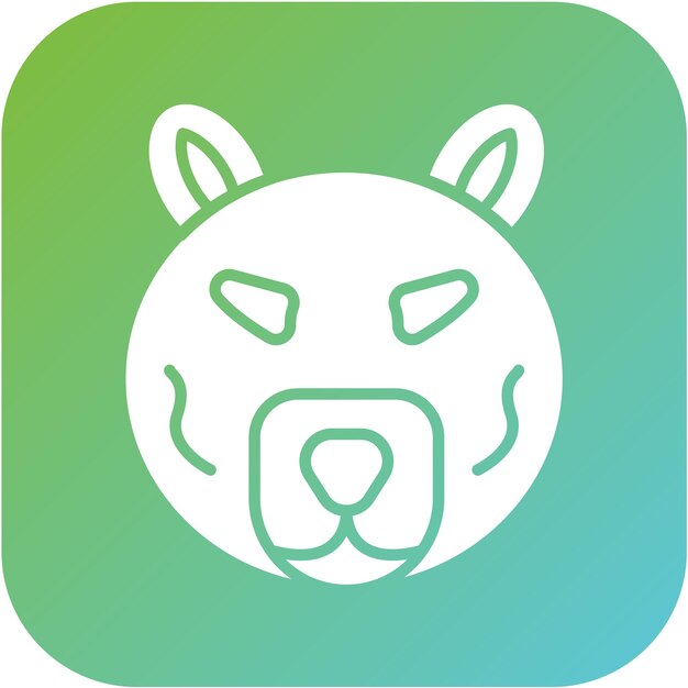 Diseño vectorial Estilo del icono del oso