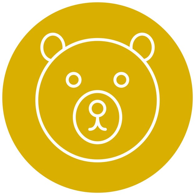 Diseño vectorial Estilo del icono del oso