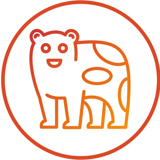Diseño vectorial Estilo del icono del oso