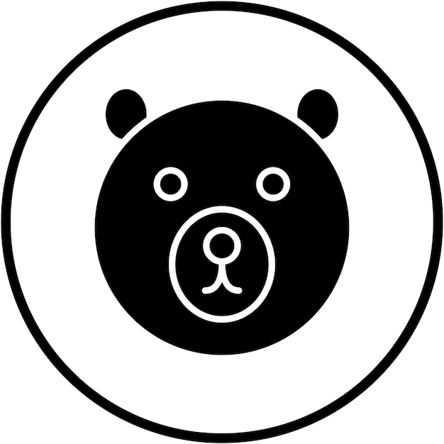 Diseño vectorial Estilo del icono del oso