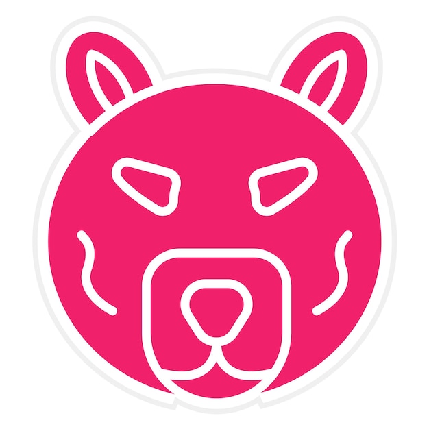 Diseño vectorial Estilo del icono del oso