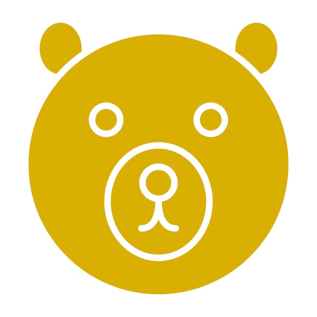 Diseño vectorial Estilo del icono del oso