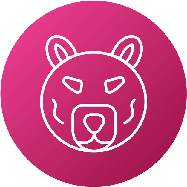Diseño vectorial Estilo del icono del oso