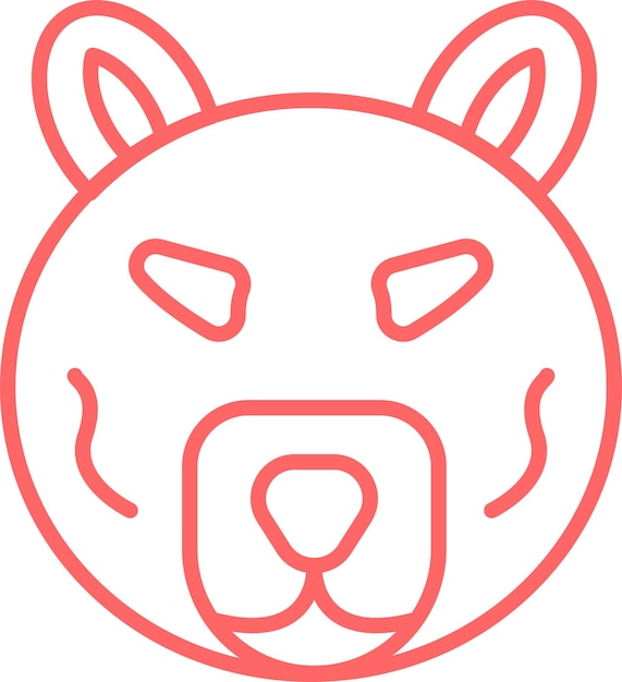 Diseño vectorial Estilo del icono del oso