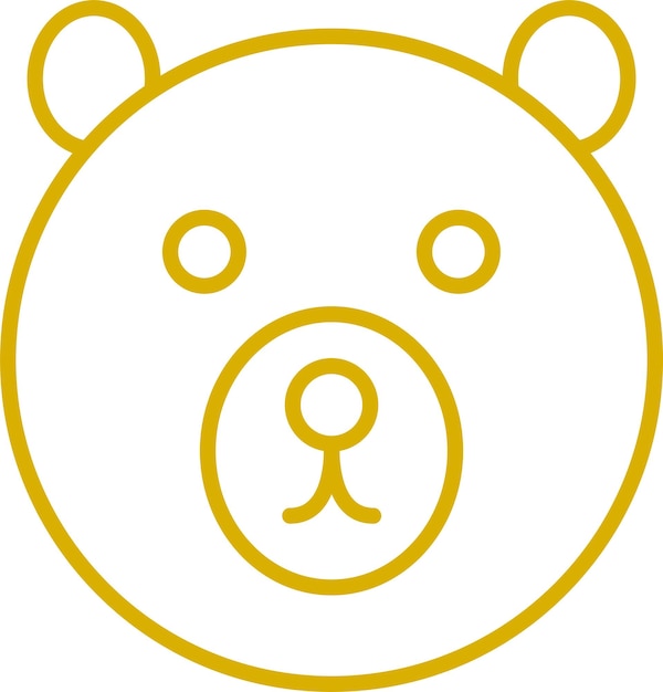 Diseño vectorial Estilo del icono del oso