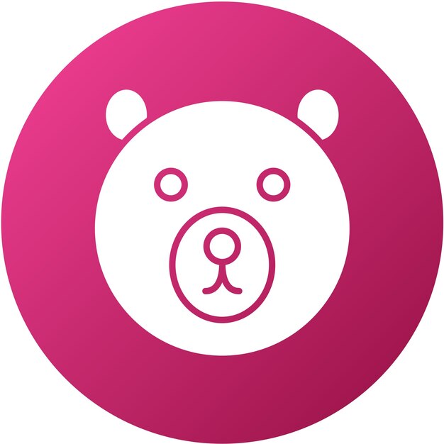 Diseño vectorial Estilo del icono del oso