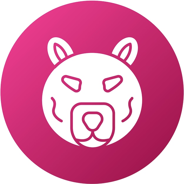 Diseño vectorial Estilo del icono del oso