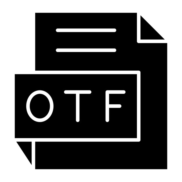 Diseño vectorial de estilo de icono OTF