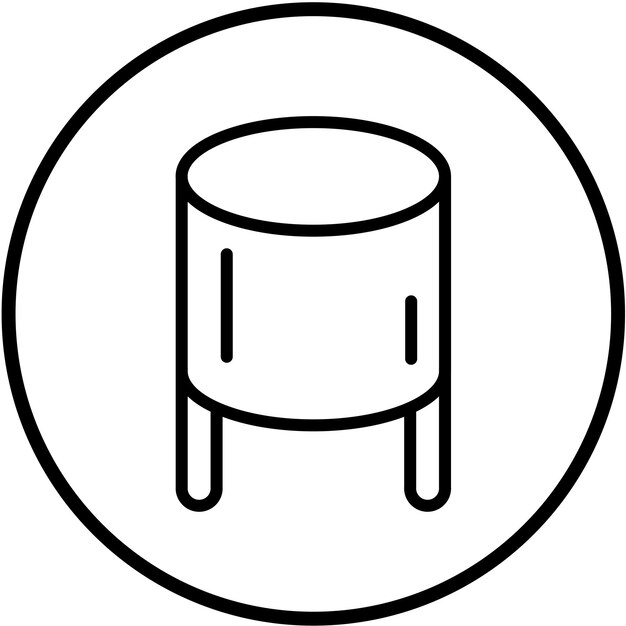 Diseño vectorial estilo de icono otomano redondo