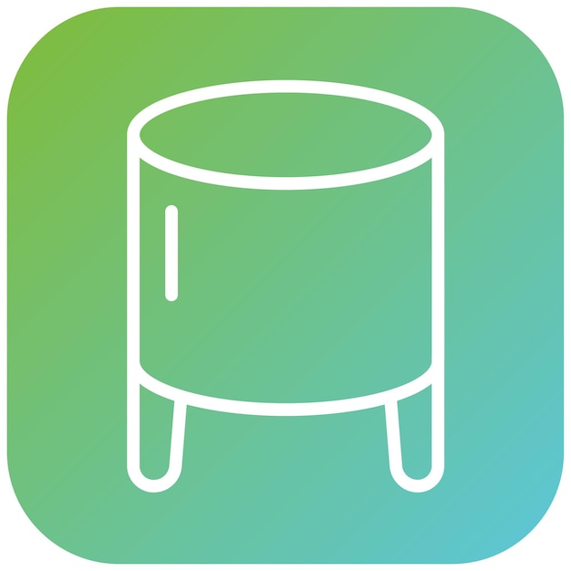 Diseño vectorial estilo de icono otomano redondo