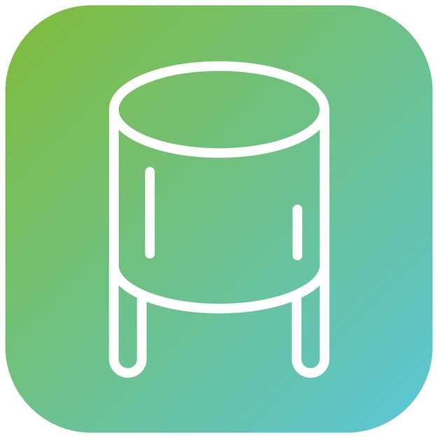 Diseño vectorial estilo de icono otomano redondo