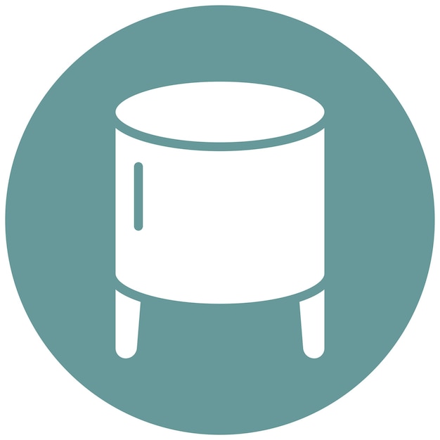Diseño vectorial estilo de icono otomano redondo