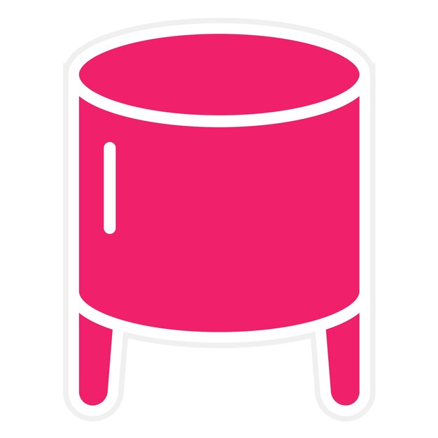 Diseño vectorial estilo de icono otomano redondo