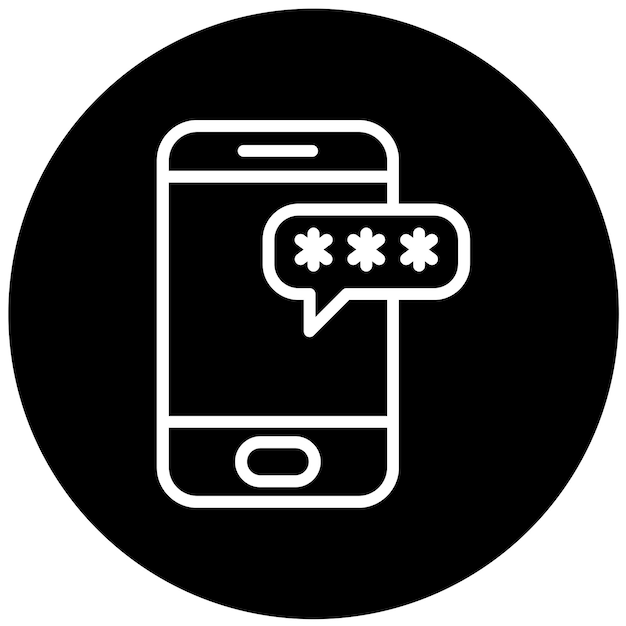 Diseño vectorial del estilo del icono OTP