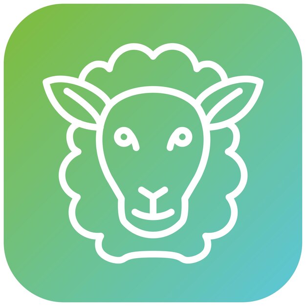 Diseño vectorial de estilo de icono de oveja