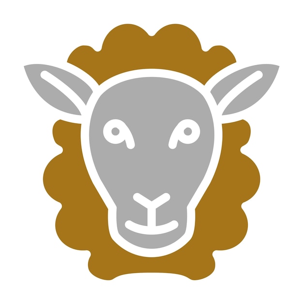 Diseño vectorial de estilo de icono de oveja