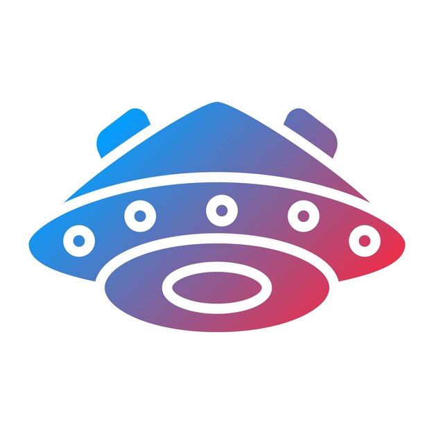 Diseño vectorial del estilo del icono de OVNI