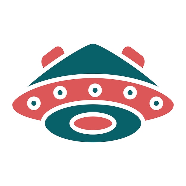 Diseño vectorial del estilo del icono de OVNI