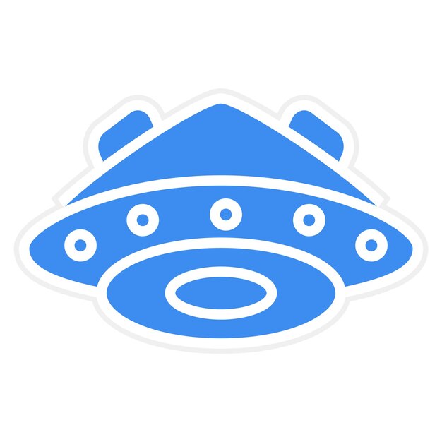 Diseño vectorial del estilo del icono de OVNI