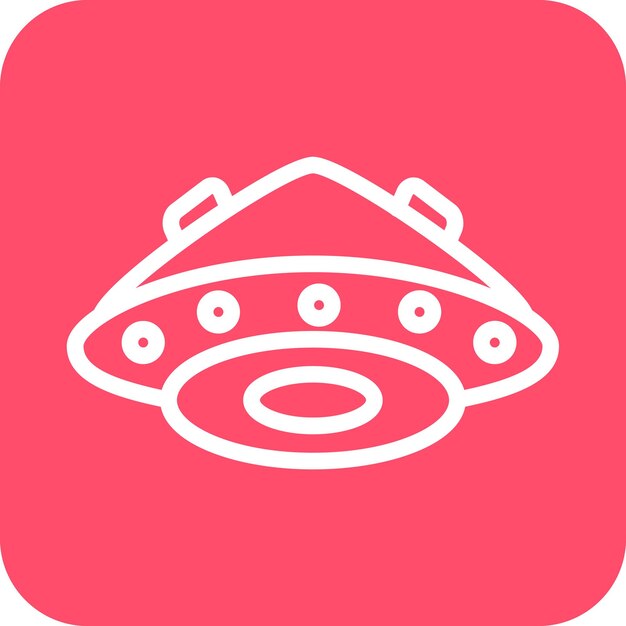 Diseño vectorial del estilo del icono de OVNI