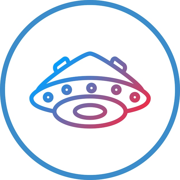 Diseño vectorial del estilo del icono de OVNI