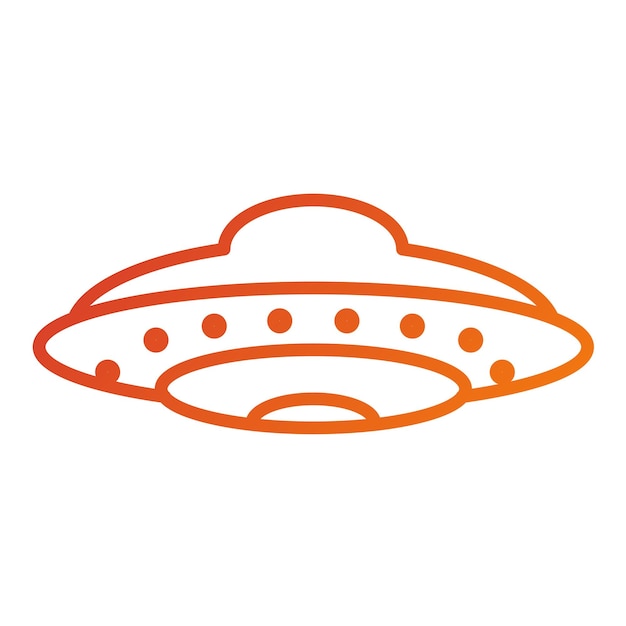 Diseño vectorial del estilo del icono de OVNI