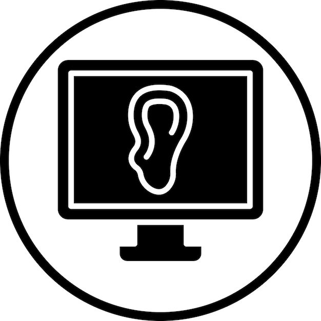 Diseño vectorial Estilo del icono del oyente de eventos