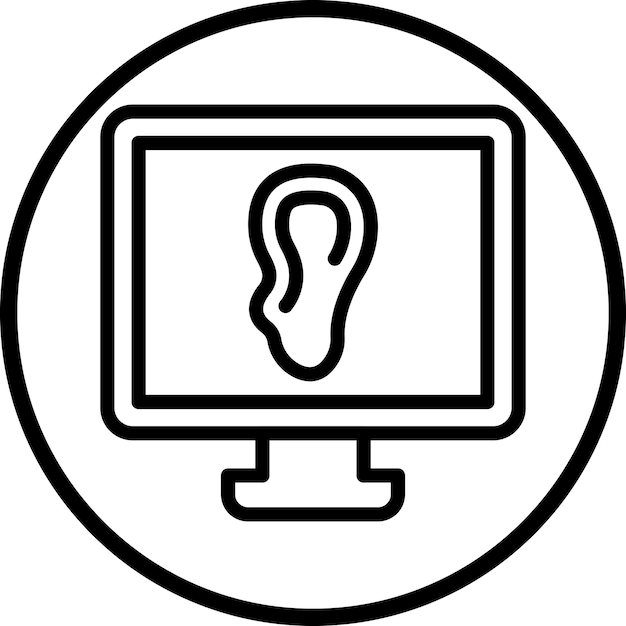 Diseño vectorial Estilo del icono del oyente de eventos