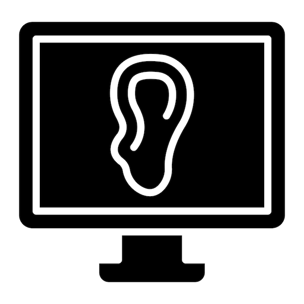 Diseño vectorial Estilo del icono del oyente de eventos