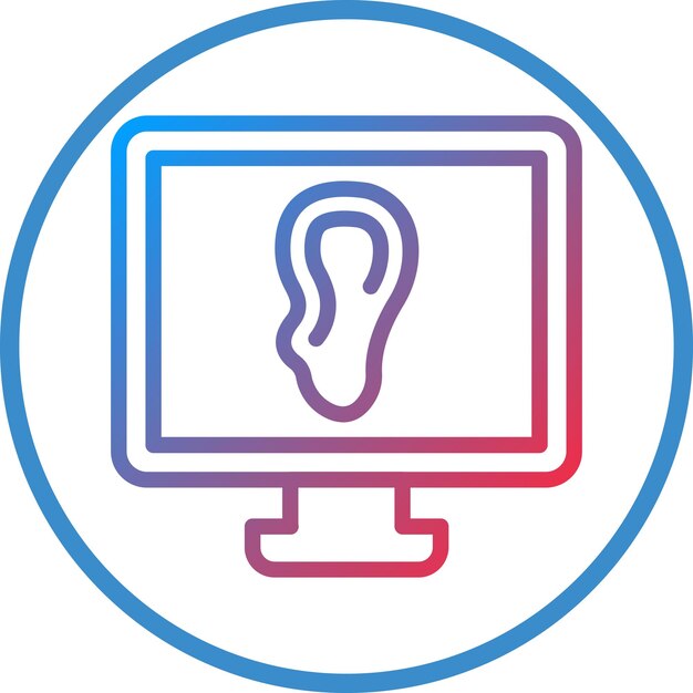 Diseño vectorial Estilo del icono del oyente de eventos