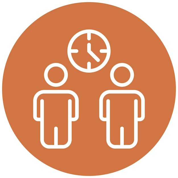 Diseño vectorial Estilo del icono del paciente en espera