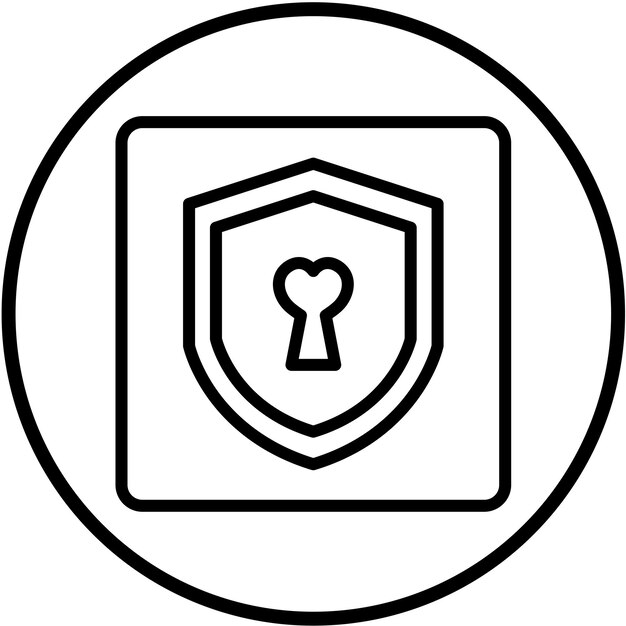 Diseño vectorial Estilo del icono del pacto seguro
