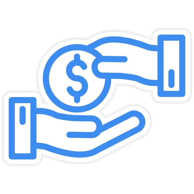 Diseño vectorial Estilo de icono pagable