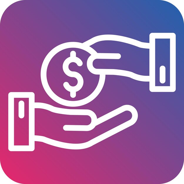 Diseño vectorial Estilo de icono pagable
