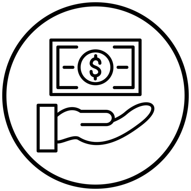 Diseño vectorial Estilo de icono pagable