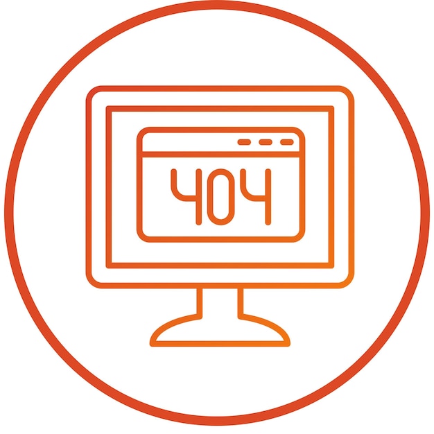 Diseño vectorial Estilo del icono de la página 404
