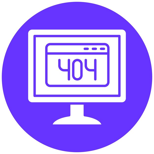 Diseño vectorial Estilo del icono de la página 404
