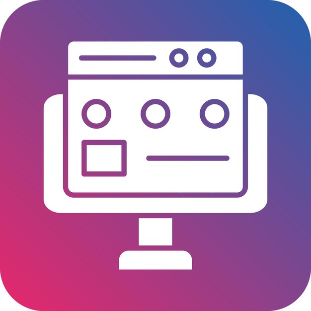 Diseño vectorial Estilo del icono de la página de aterrizaje