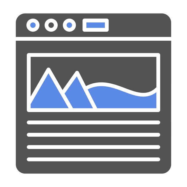 Diseño vectorial Estilo del icono de la página de aterrizaje