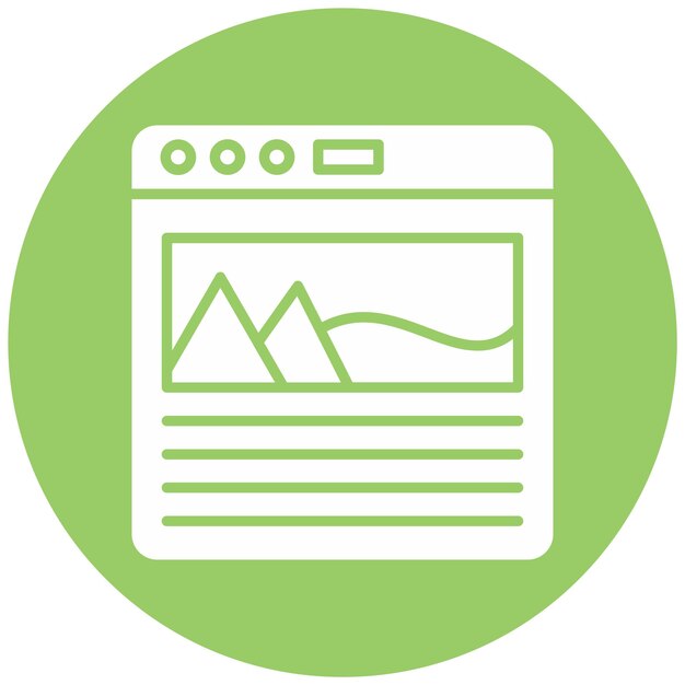 Diseño vectorial Estilo del icono de la página de aterrizaje