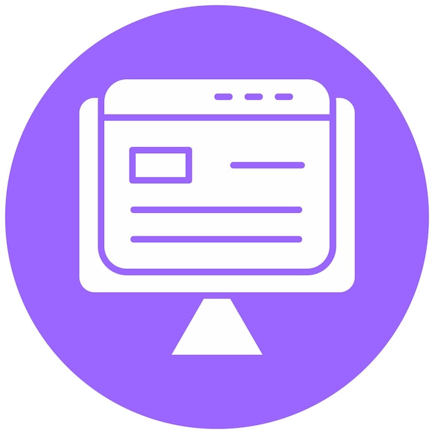Diseño vectorial Estilo del icono de la página de aterrizaje